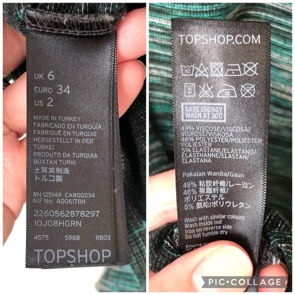 \Topshop\• Green Striped Sweater Dress - Picture 14 of 14